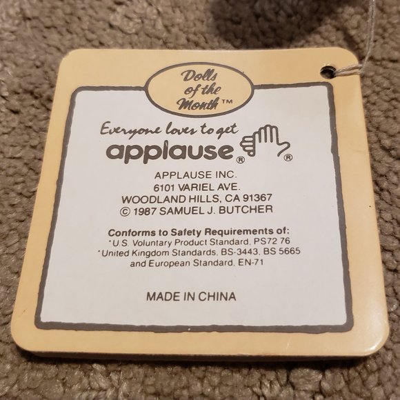 Vintage Applause October Olivie Doll Orange Green Halloween 1987 Brand New NWT - Picture 8 of 11